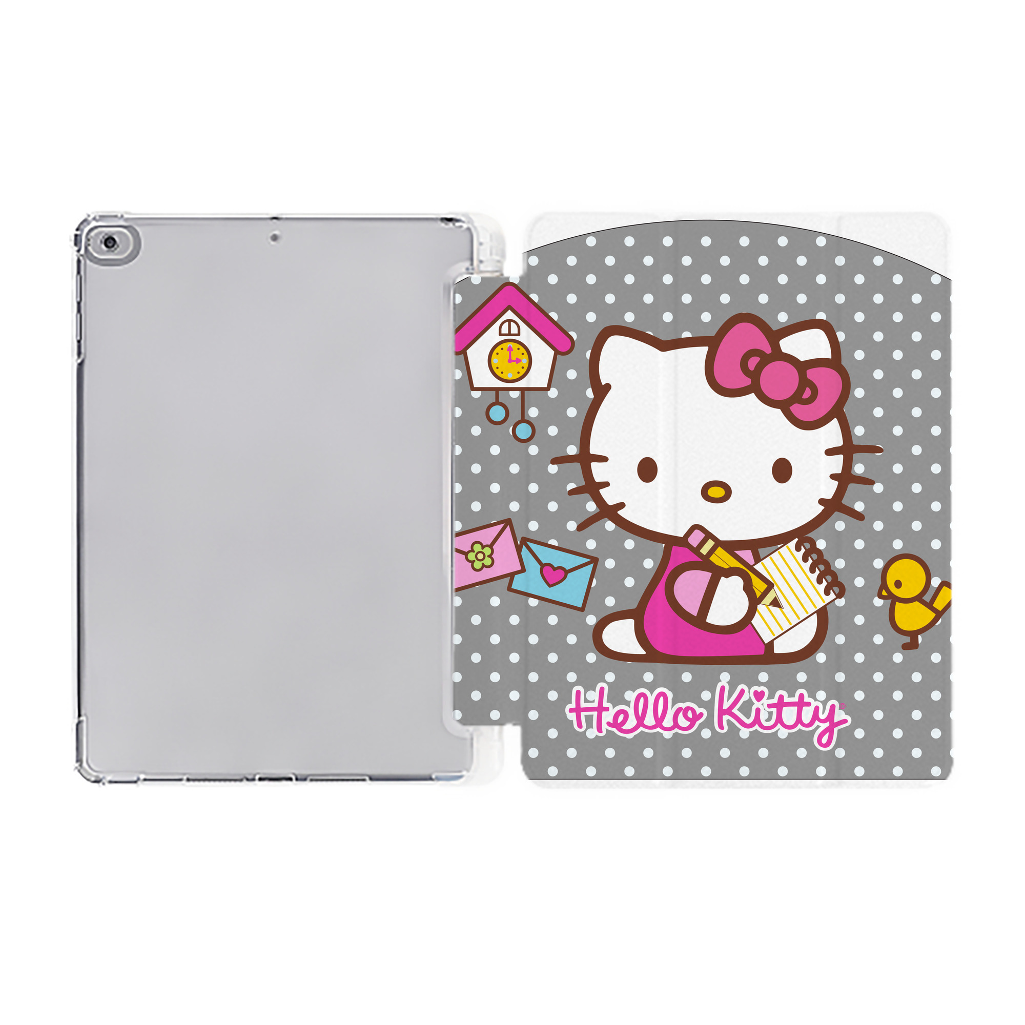 （画像用） Hello Kitty ハローキティ IPad ケース ペン収納付き 三つ折りスタンド PUレザー×シリコン 対応機種9.5/10.5/10.9インチ